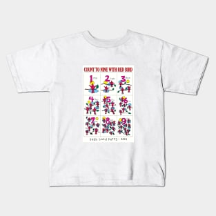 COUNT TO NINE WITH RED BIRD Kids T-Shirt